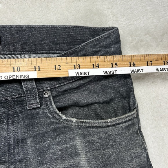 Nudie Jeans Co Grim Tim Jeans Men's 30x26 Crinkle Grey Button Fly Tag 31x32 - Picture 4 of 15